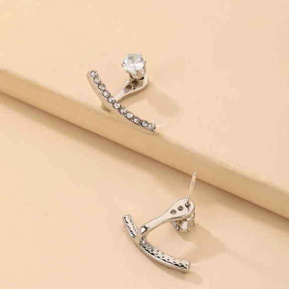 Rhinestone Decor Earring Jackets - Picture 2 of 4